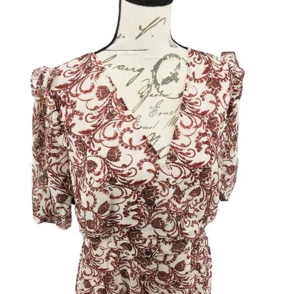 BB DAKOTA Paisley Surplice Wrap Dress - Picture 8 of 8